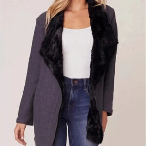 Jack by BB Dakota Wrap Jacket Grey Size  Small